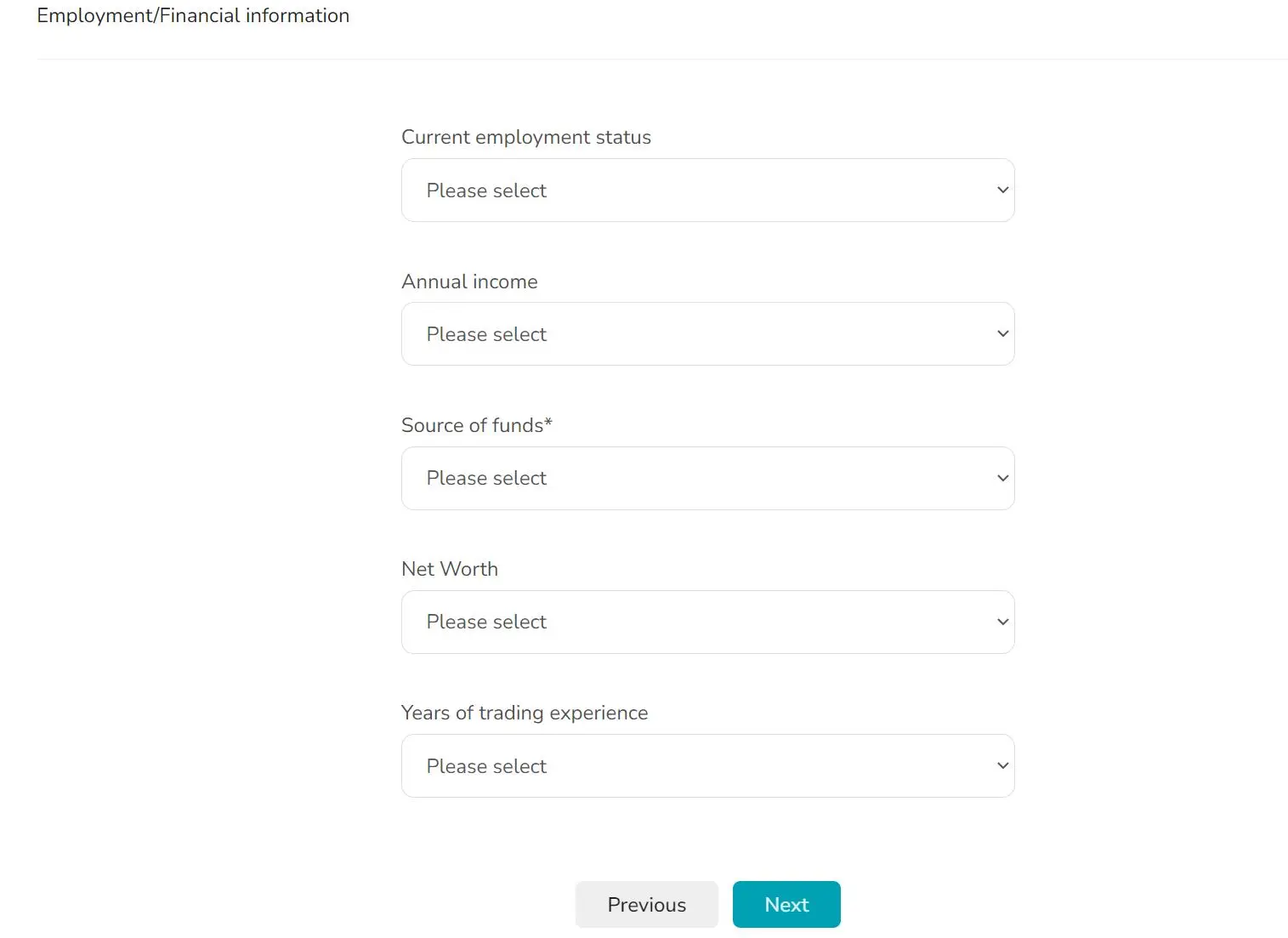 Account Opening Process