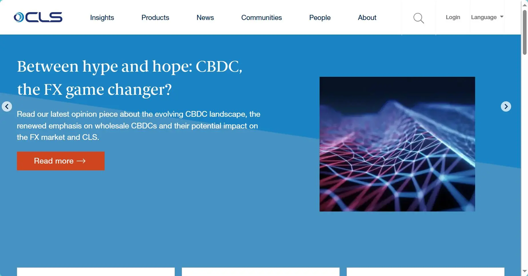 CLS's homepage