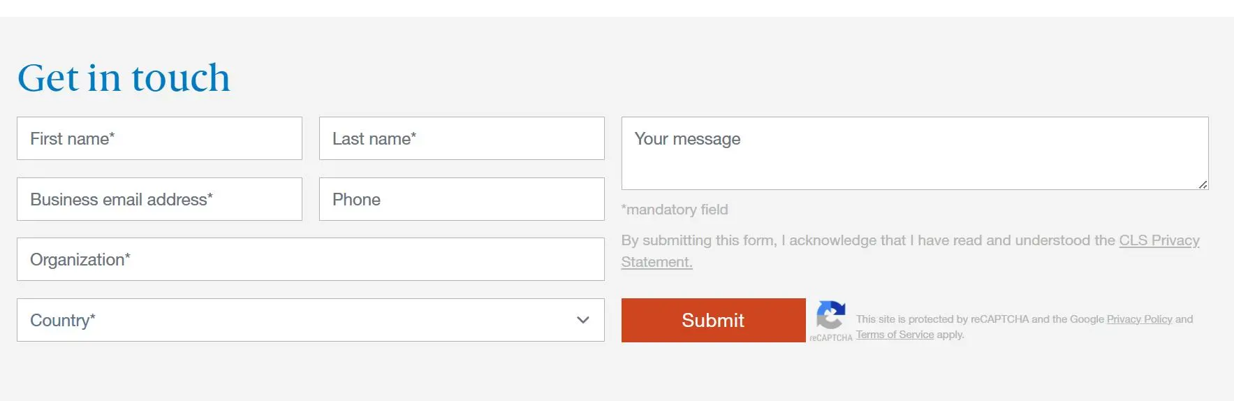 contact form