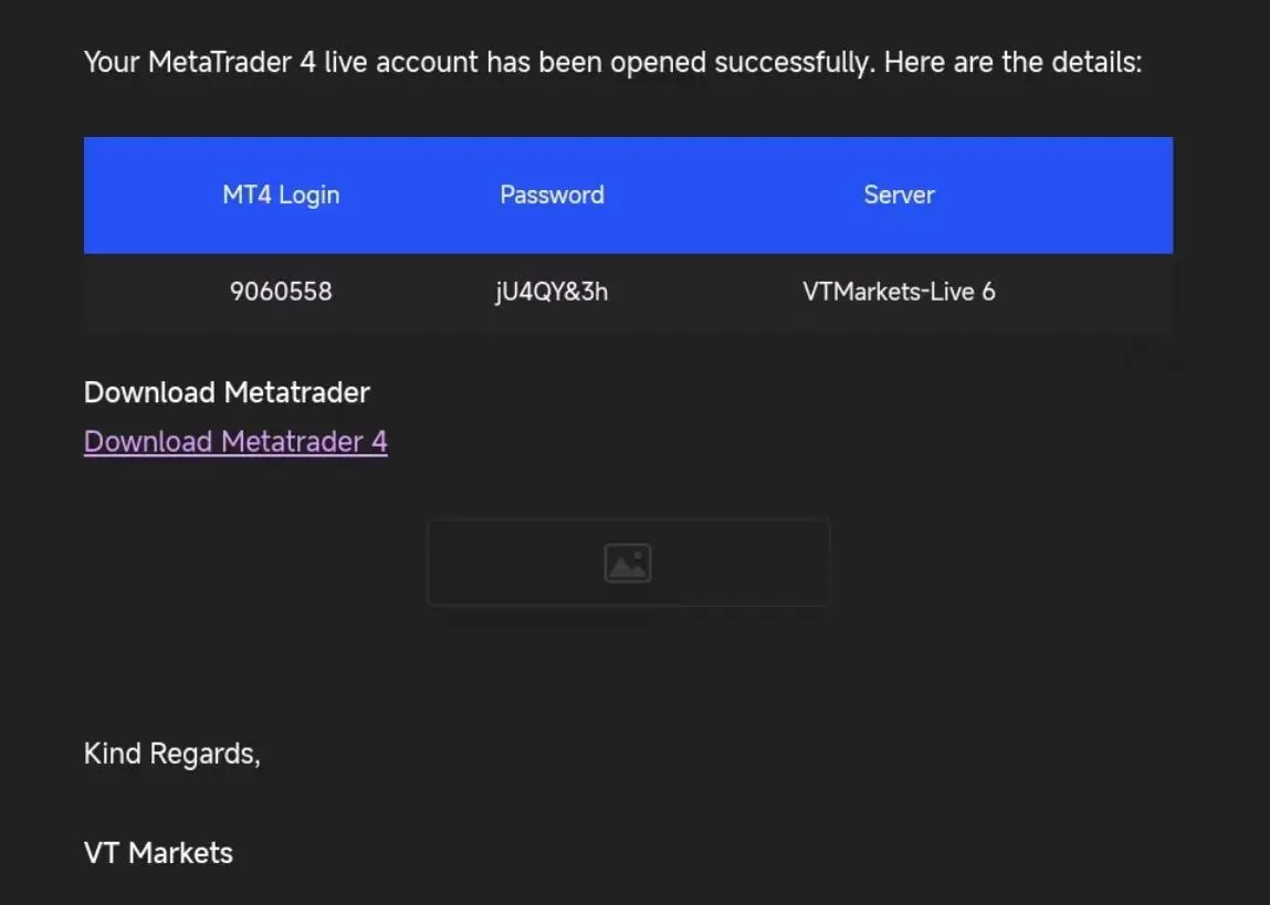 Login to the MT4 platform
