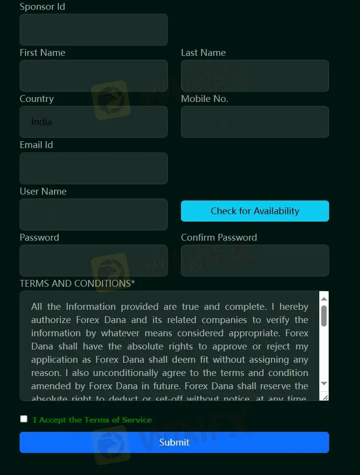fill in required info fill in required info