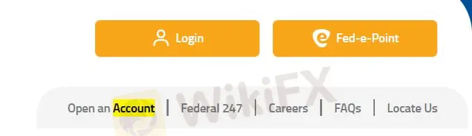 click on the 'Open an Account' button