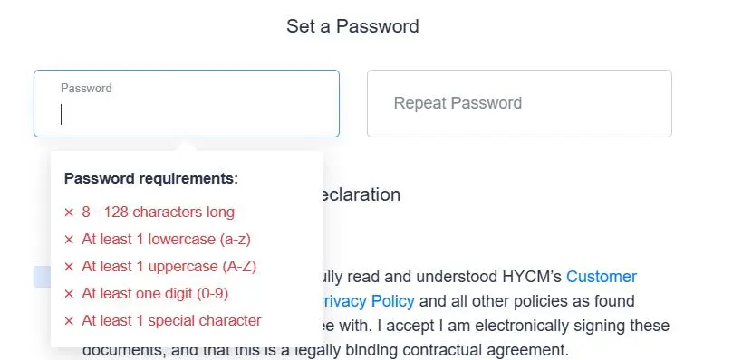 set a password