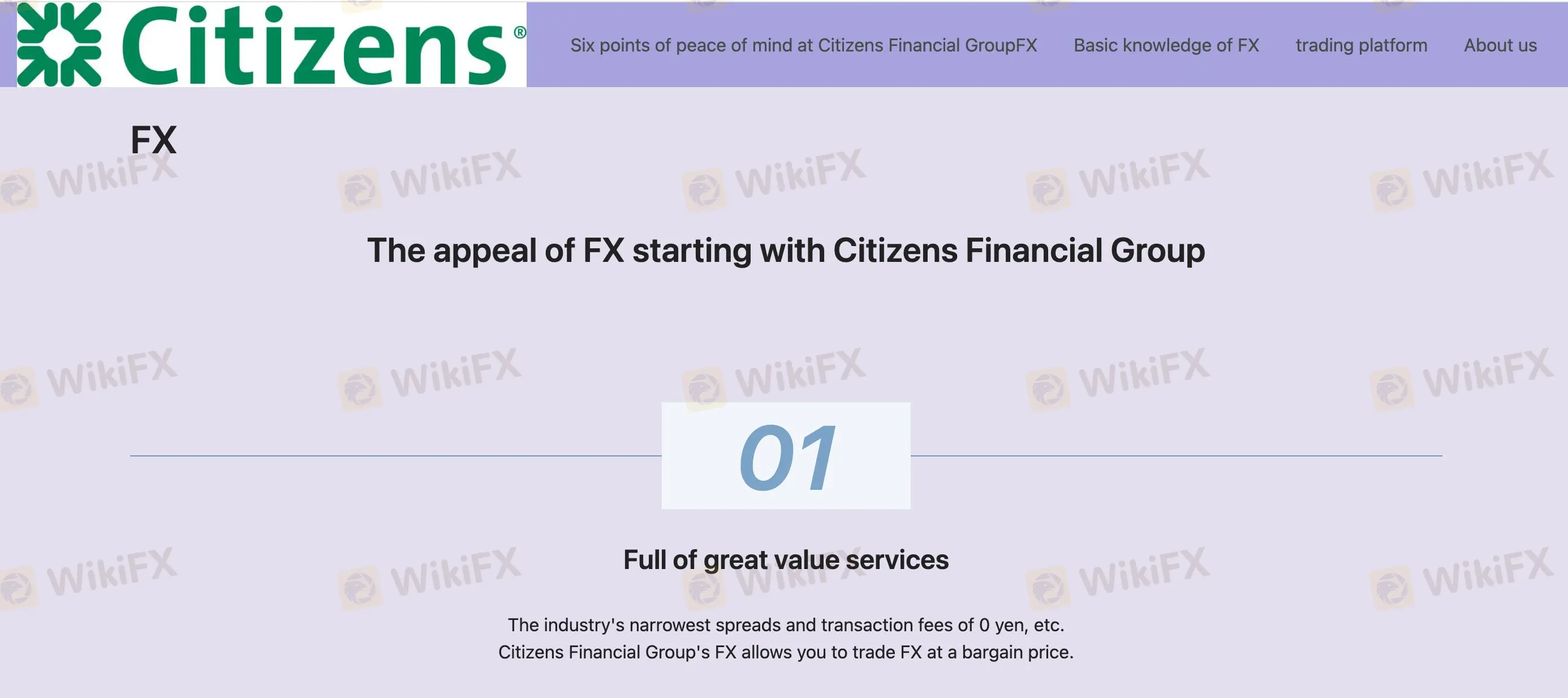 Visão geral do Citizens Financial GroupFX
