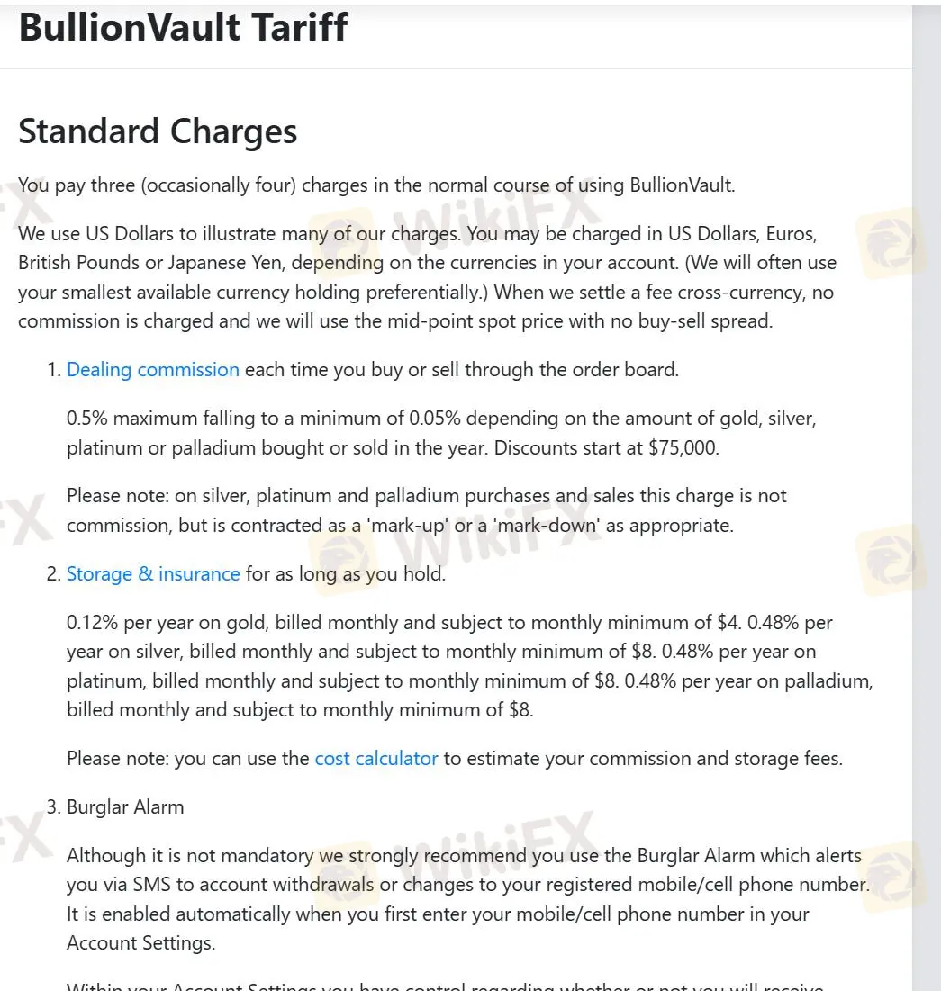 Standard charges