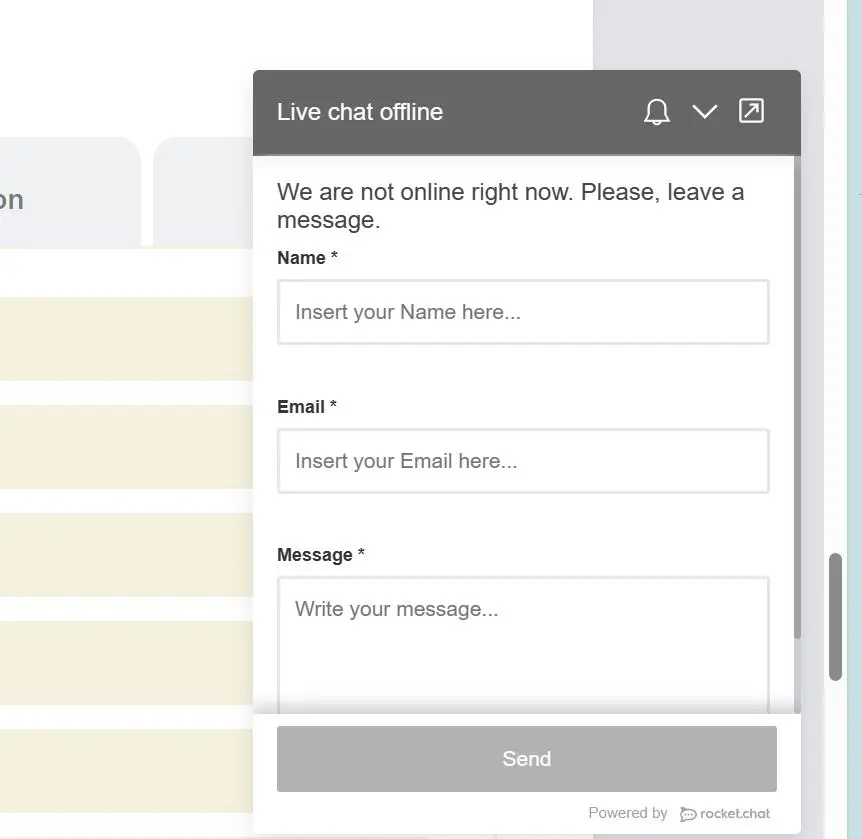 contact form