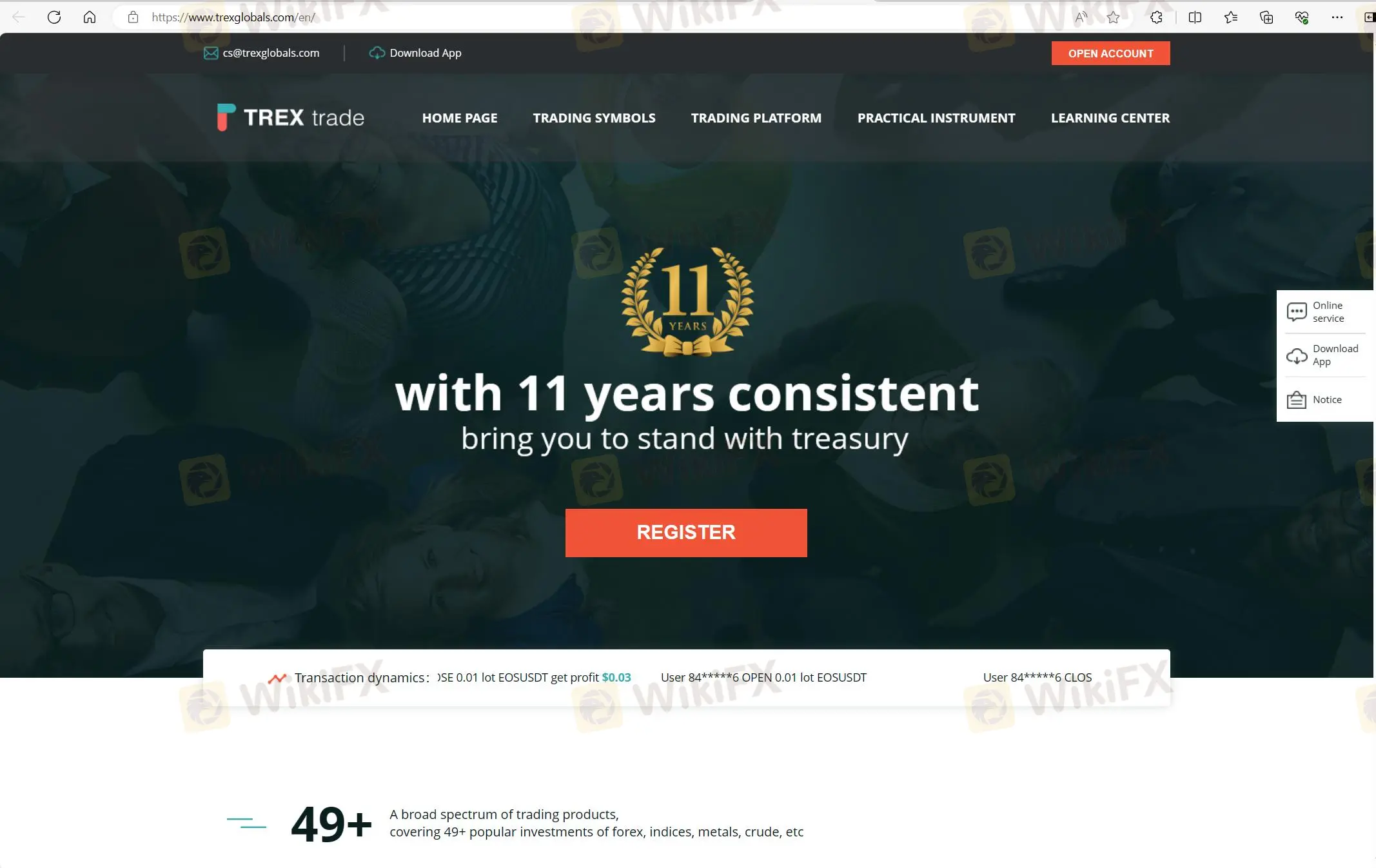 TREX GLOBAL's homepage