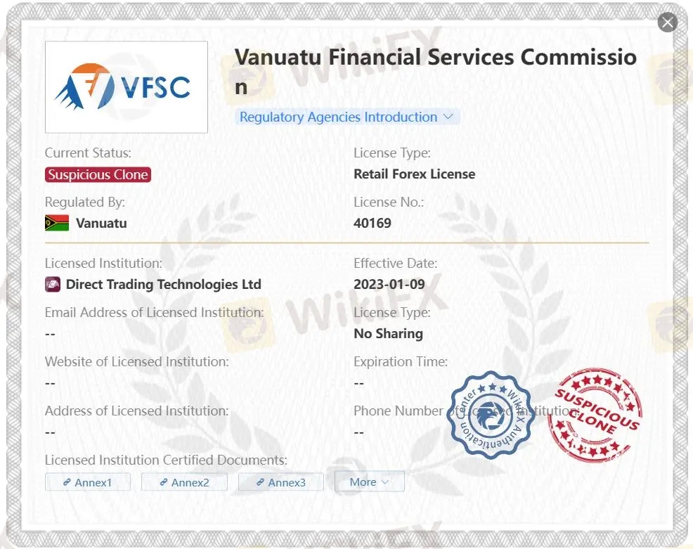 suspicious clone VFSC license