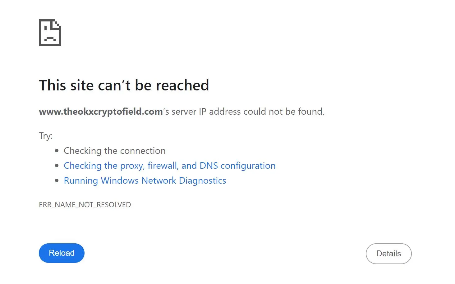 Official Website: Inaccessible