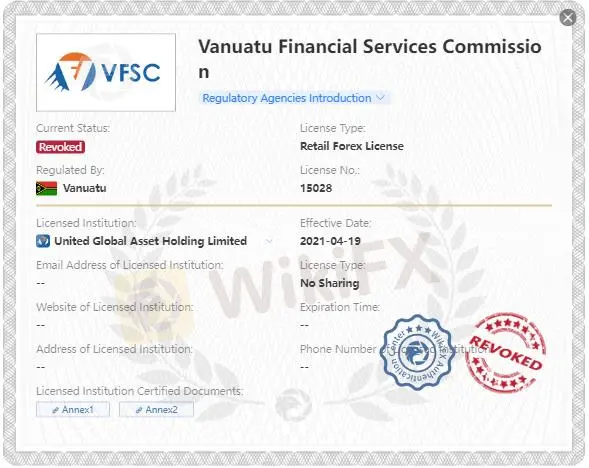 revoked VFSC license