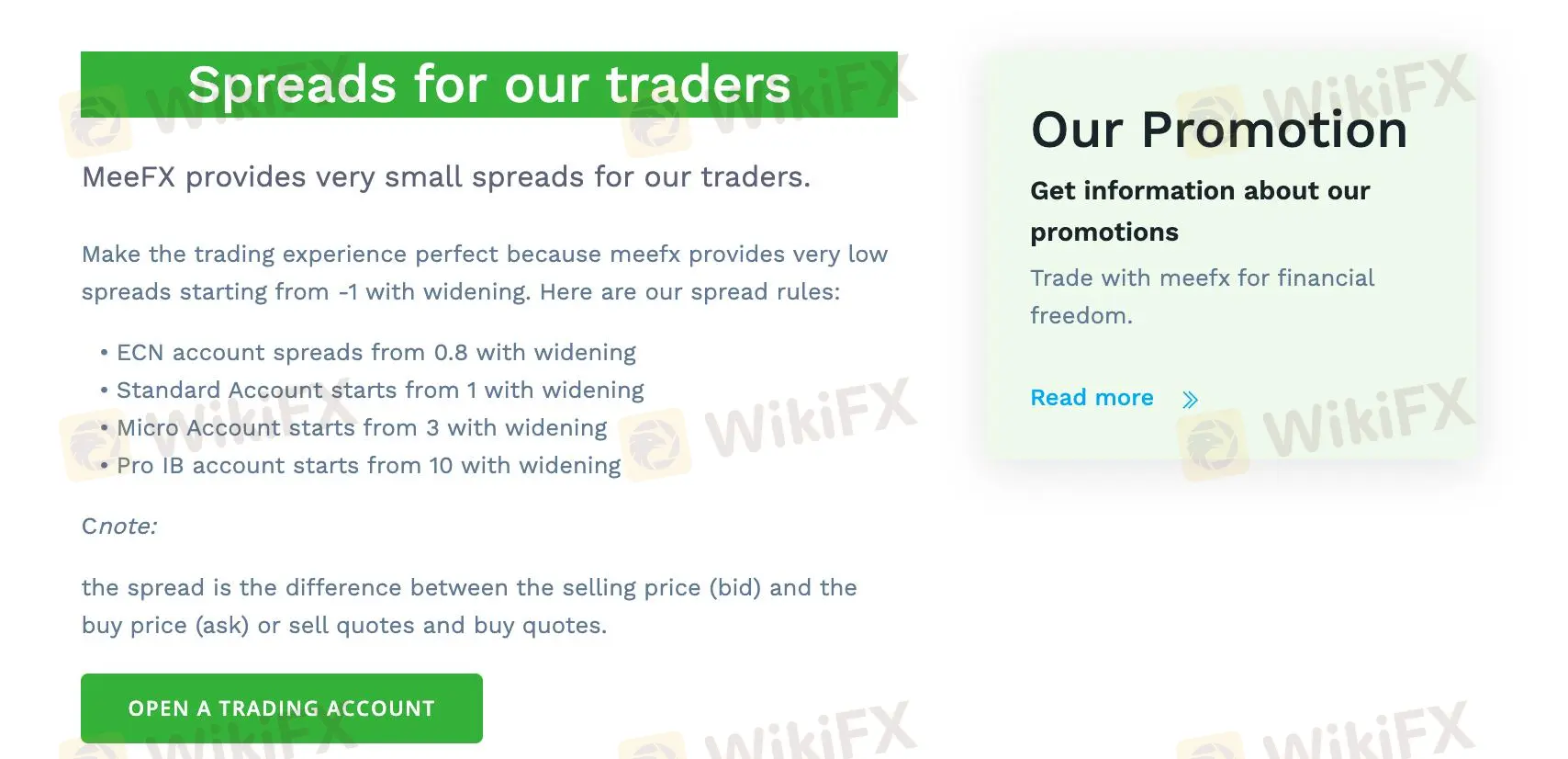 Spreads & Commissions