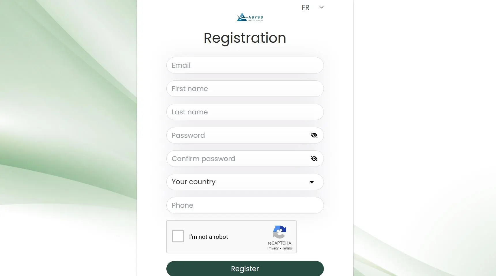 fill in required info