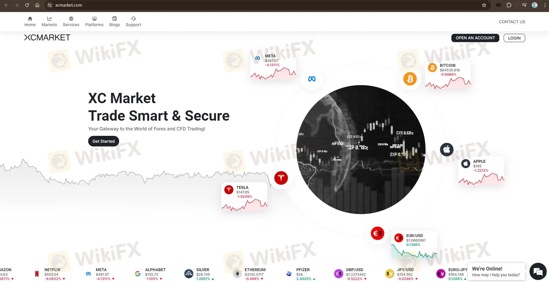 XC Market의 홈페이지