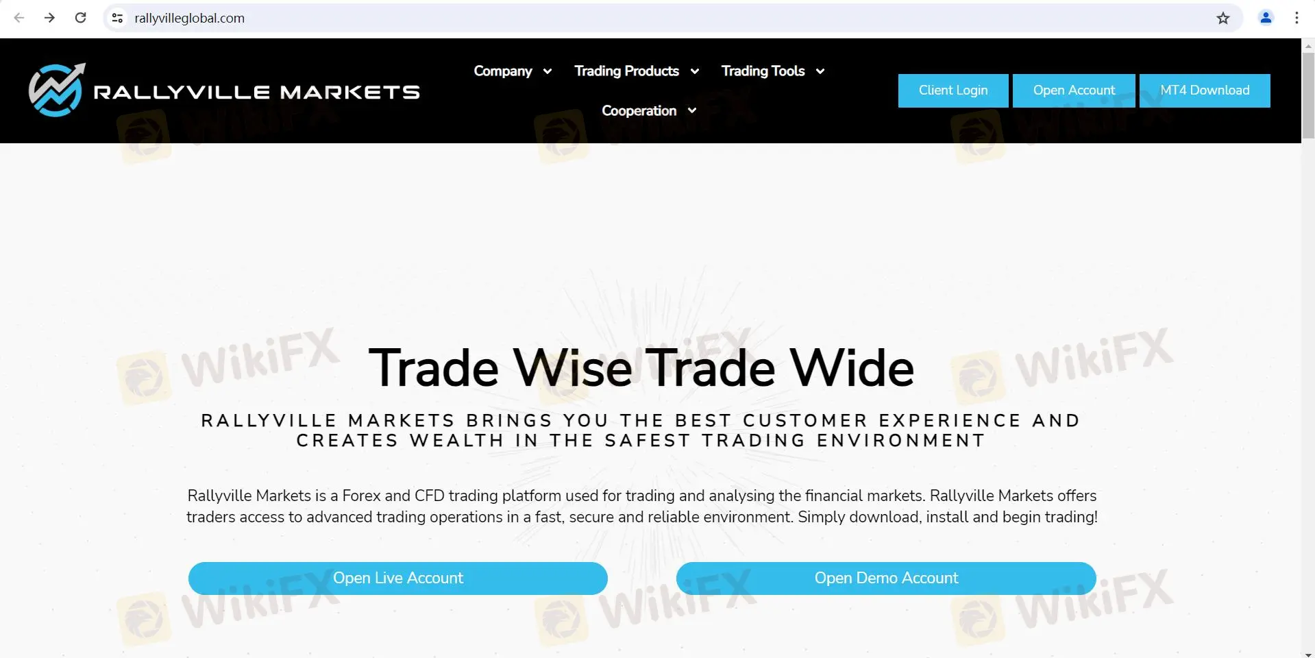 Rallyville's homepage