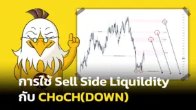 การใช้ Sell Side Liquildity กับ CHoCH(DOWN)