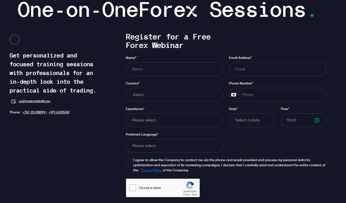 One-on-One Forex Sessions