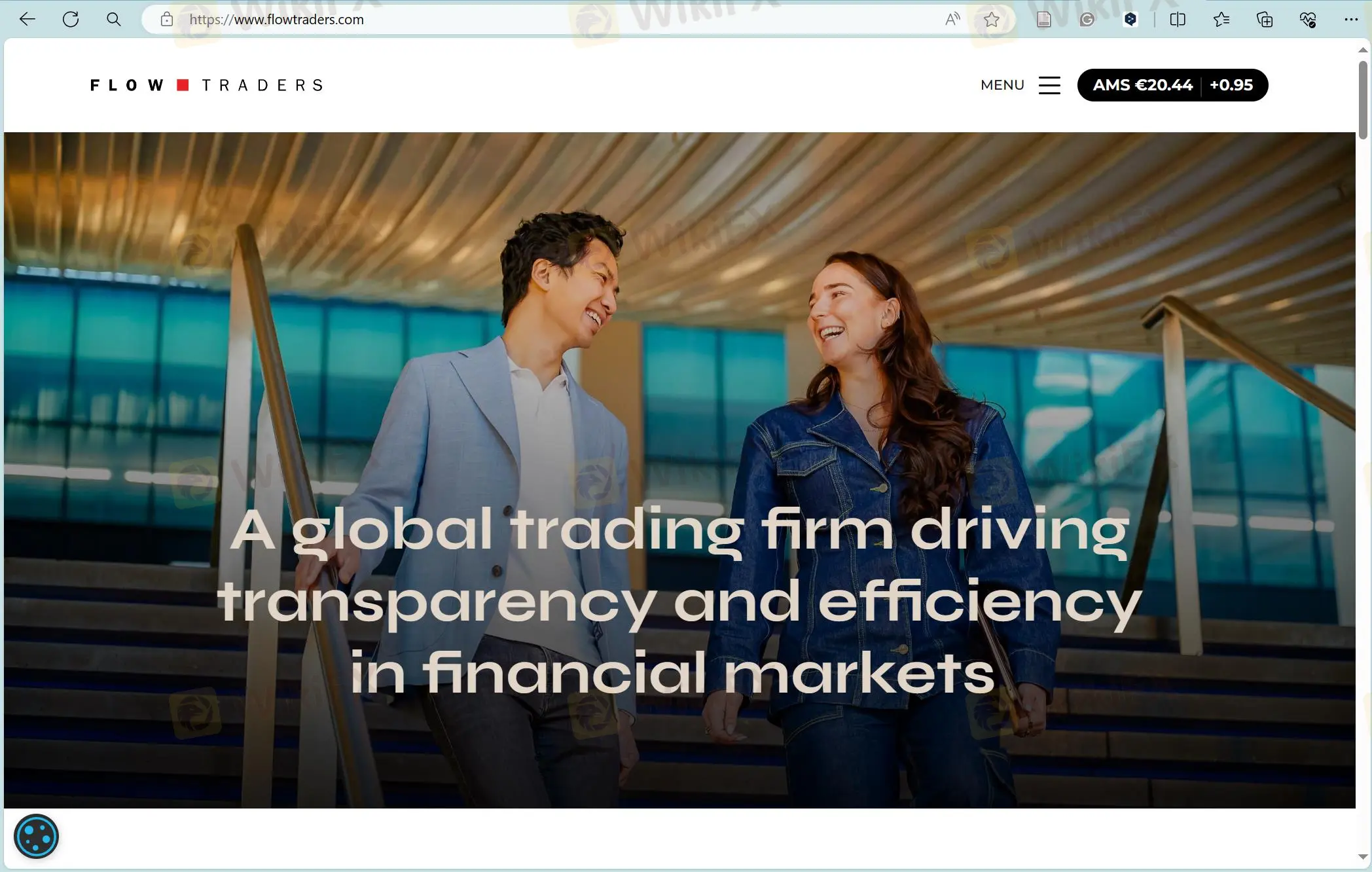 Flow Traders' homepage