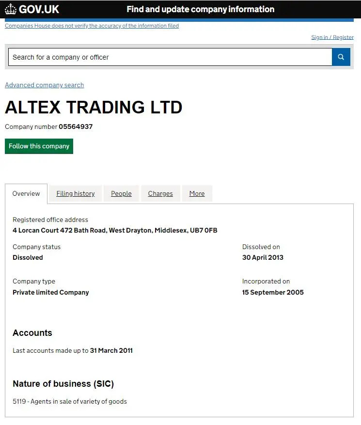 ALtex ALX Trade是合法还是骗局？