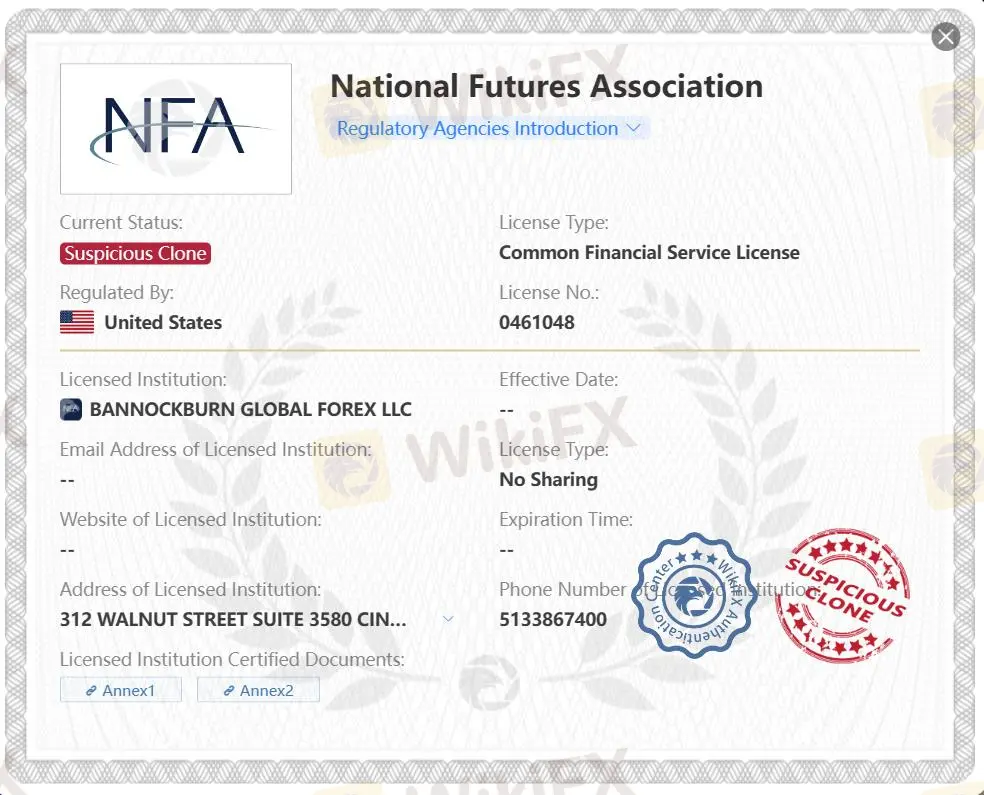 Suspicious clone FCA license