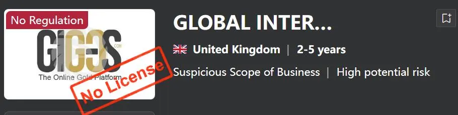 GLOBAL INTER GOLD是否合法？