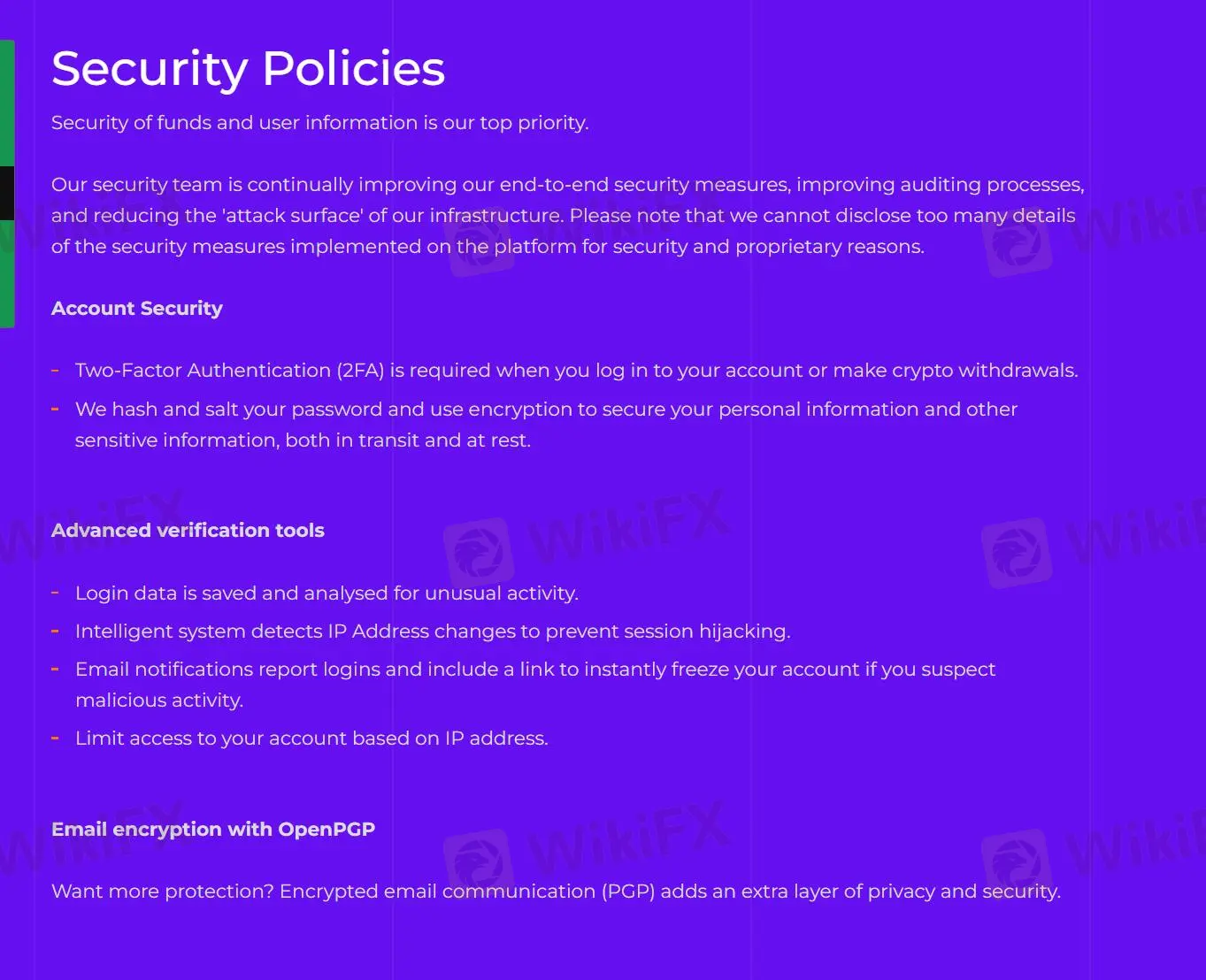 Security policies