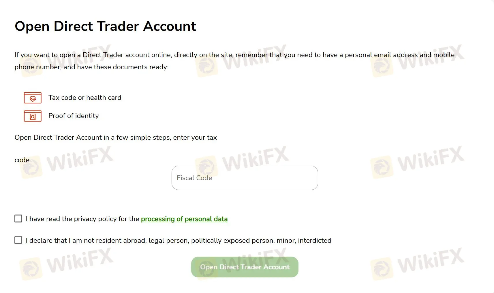 Account Opening Process