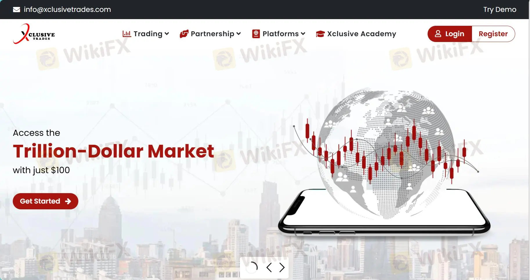 Xclusive Trades homepage