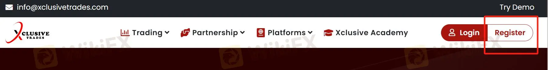 Click the button ''Register'' Click the button ''Register''
