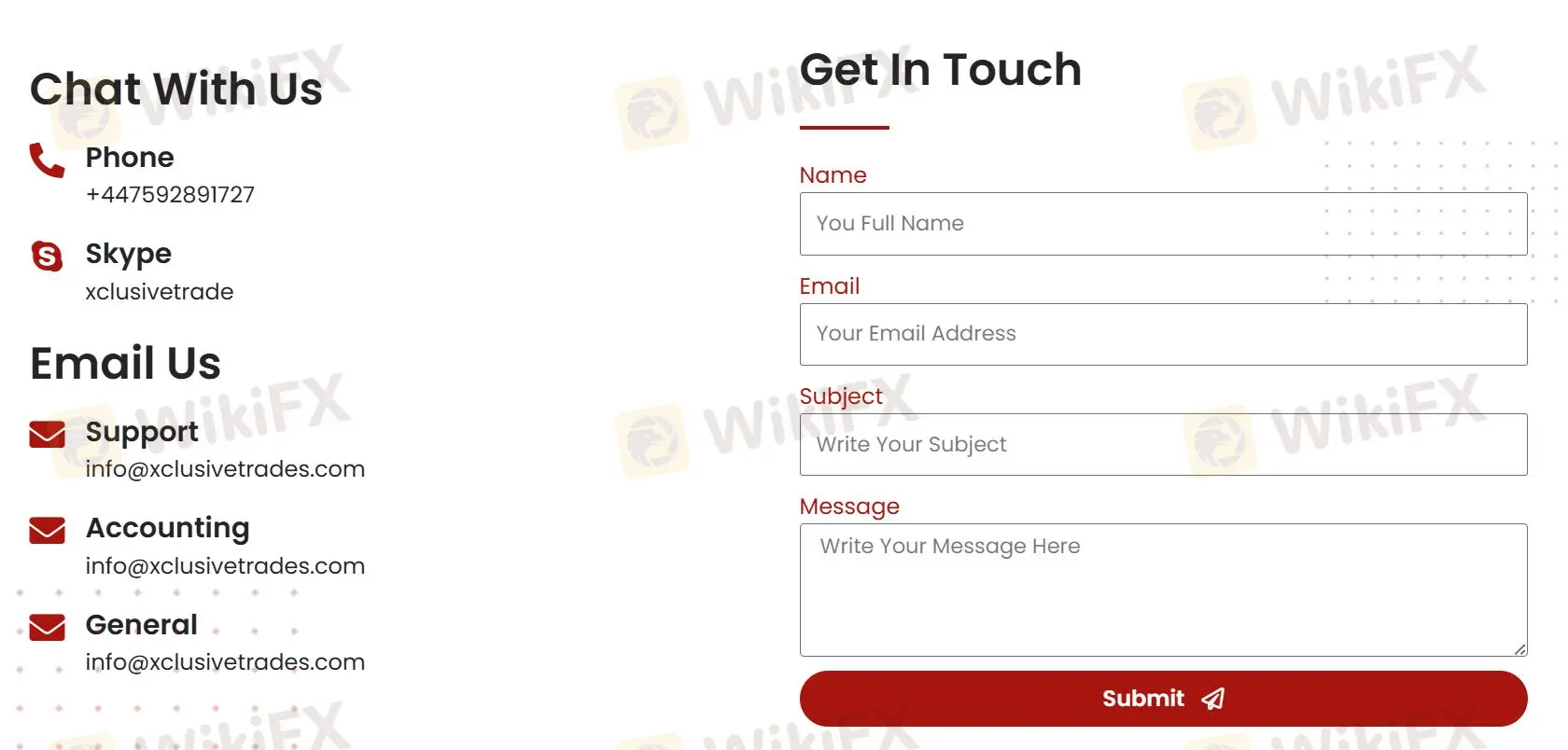 Contact info Contact info
