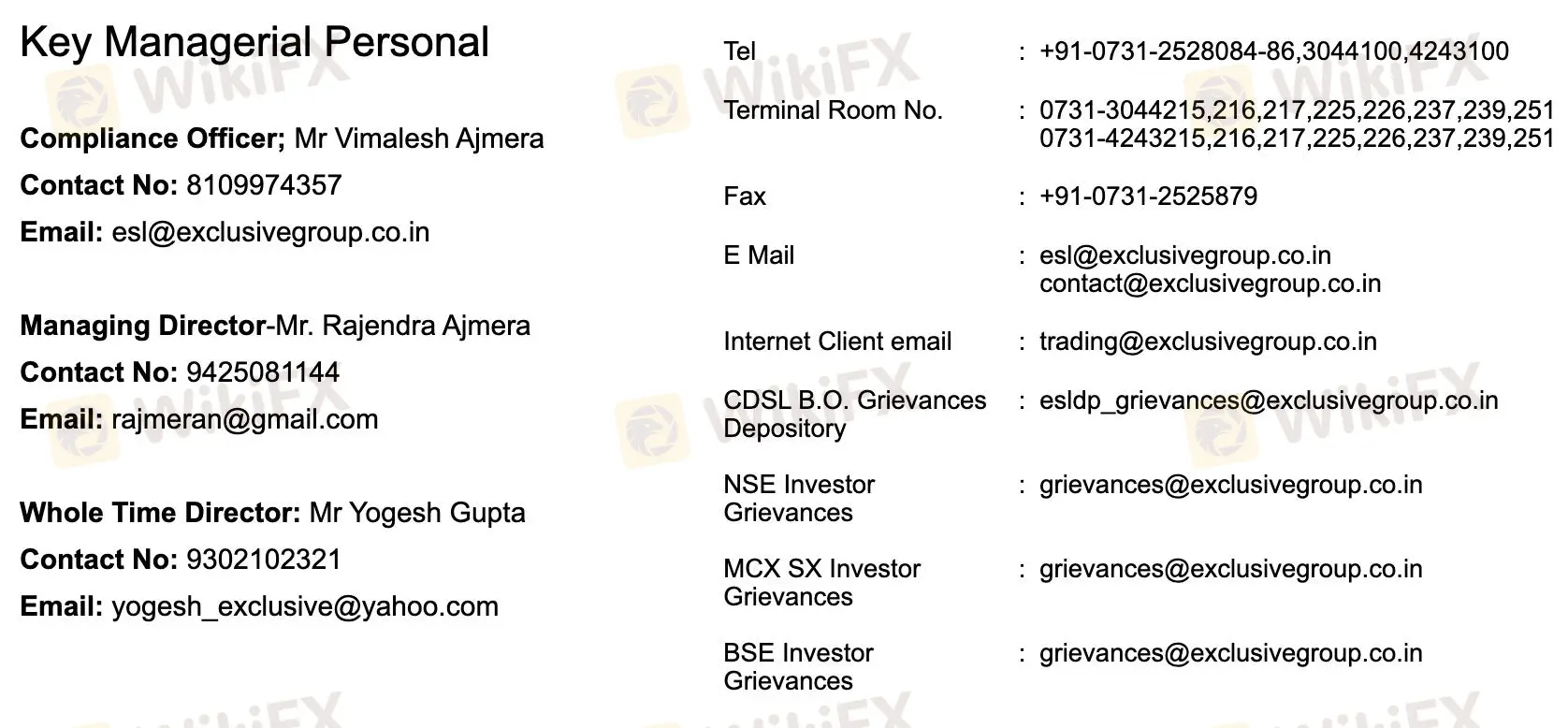 Información de contacto