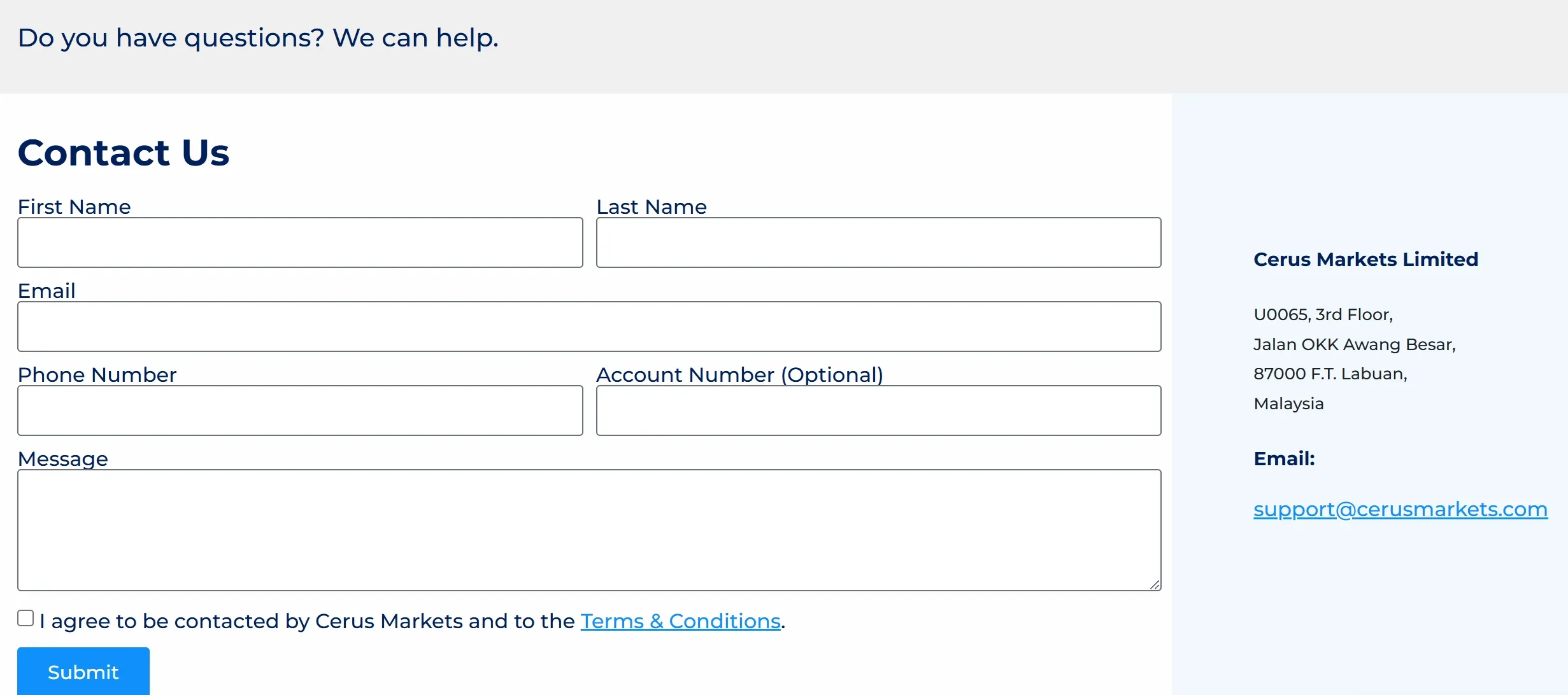 Contact info
