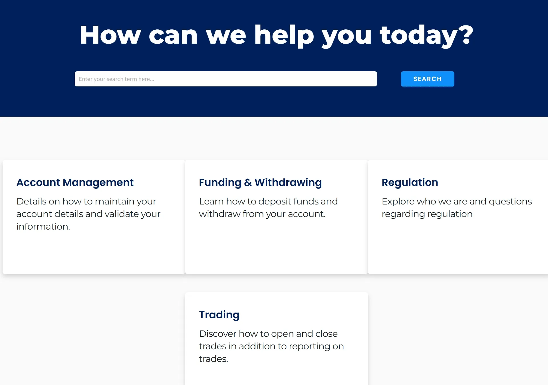 Help center