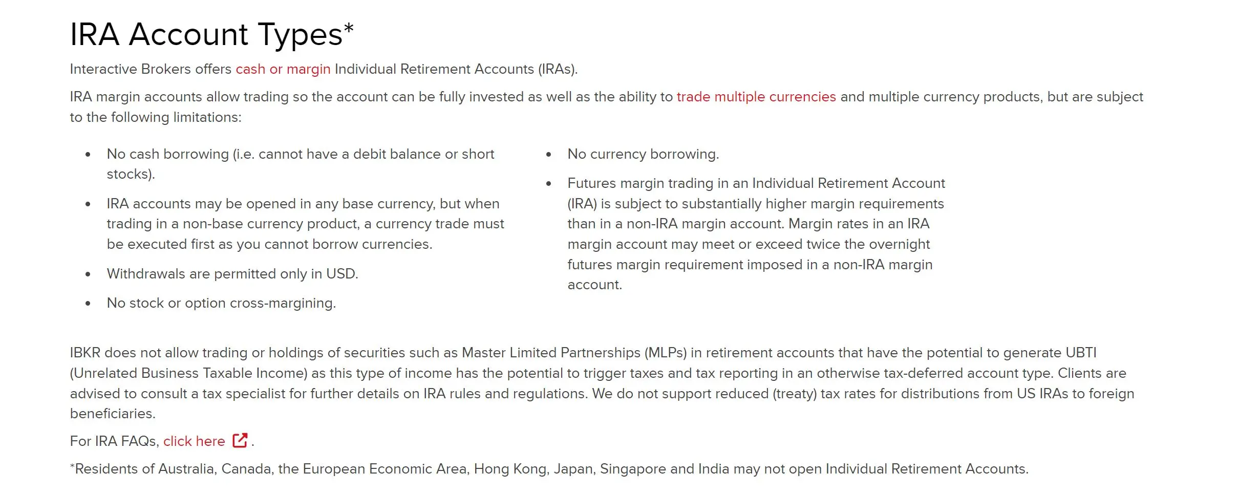 Interactive Brokers IRAs