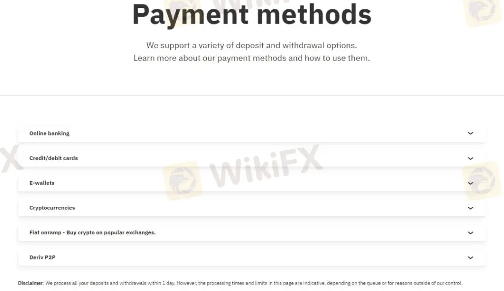 Payment methods