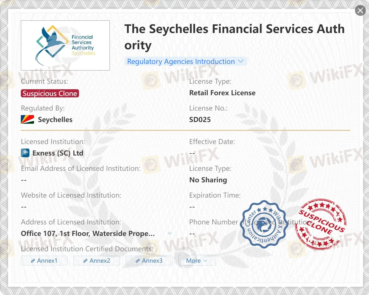 Regulation: Is 247 Exness legit?