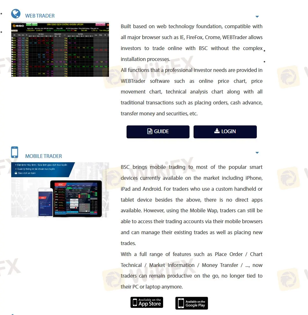 Trading platforms