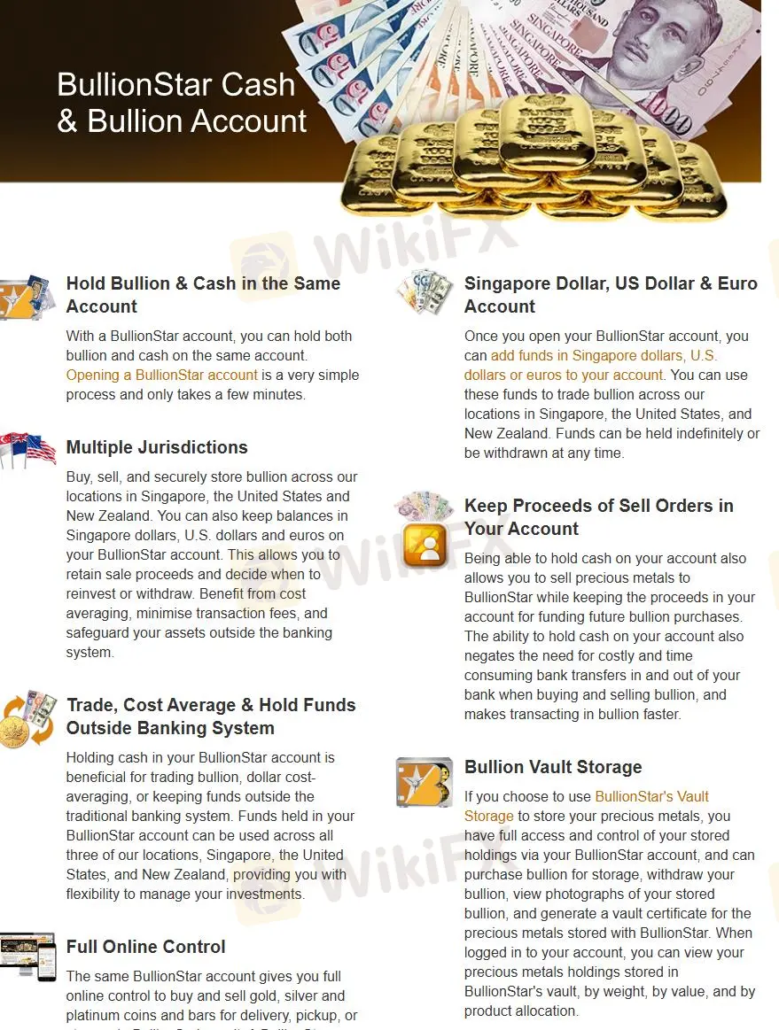 Cash & Bullion Accounts