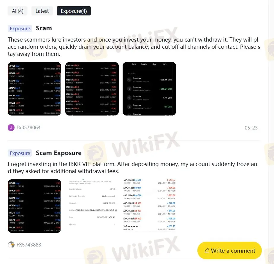 Negative IBKR VIP limited Reviews on WikiFX