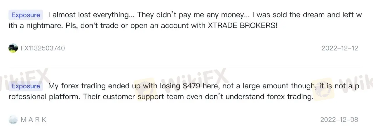 WikiFX上的负面评价 WikiFX上的负面评价