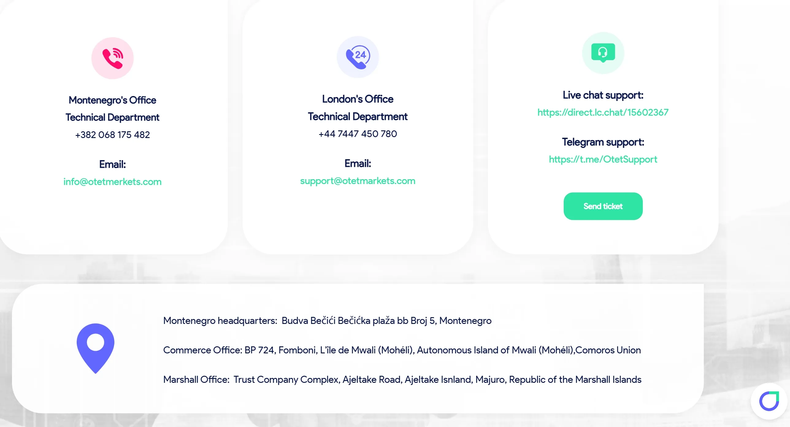 Contact info