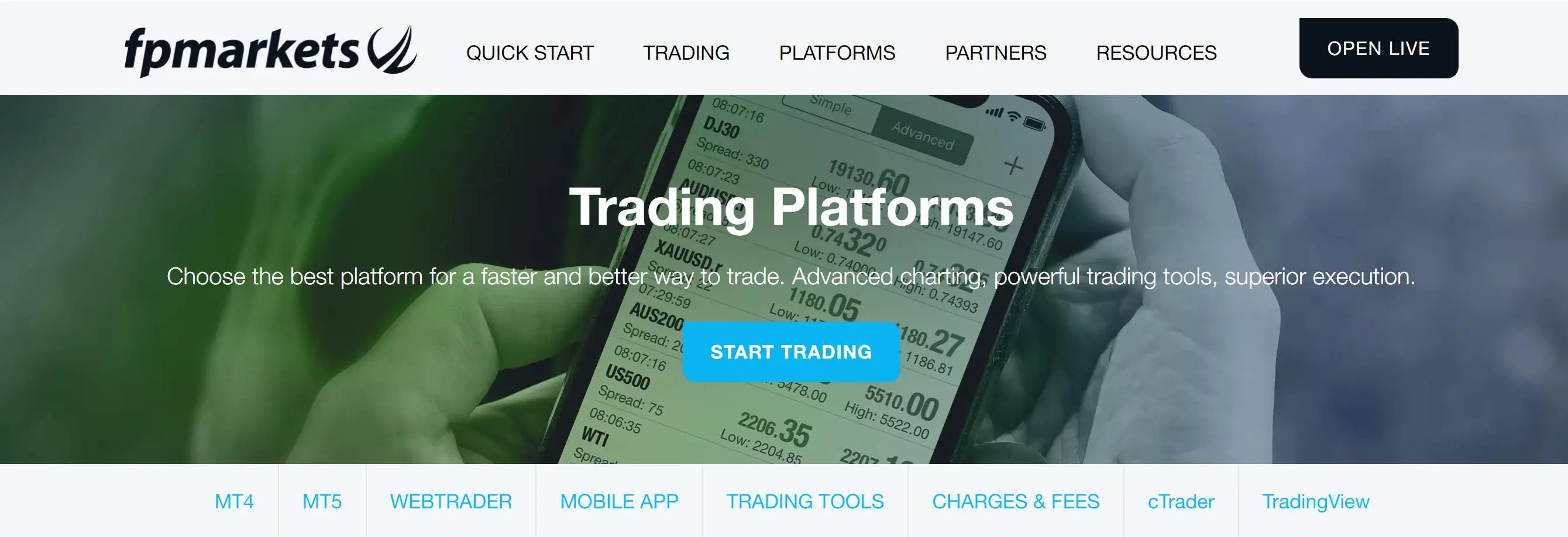 FP Markets Trading Platform