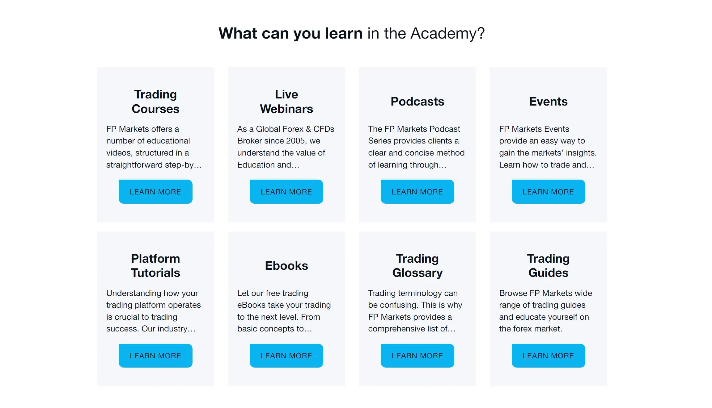 What can you learn in the Academy?