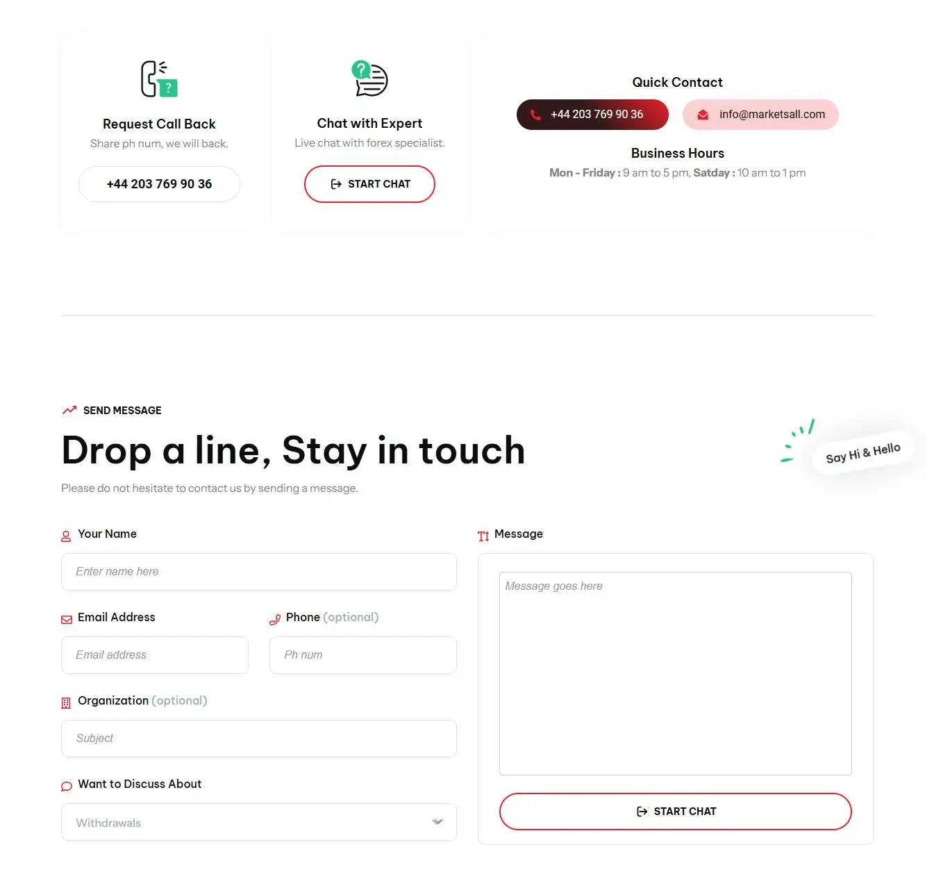 Customer Support Options