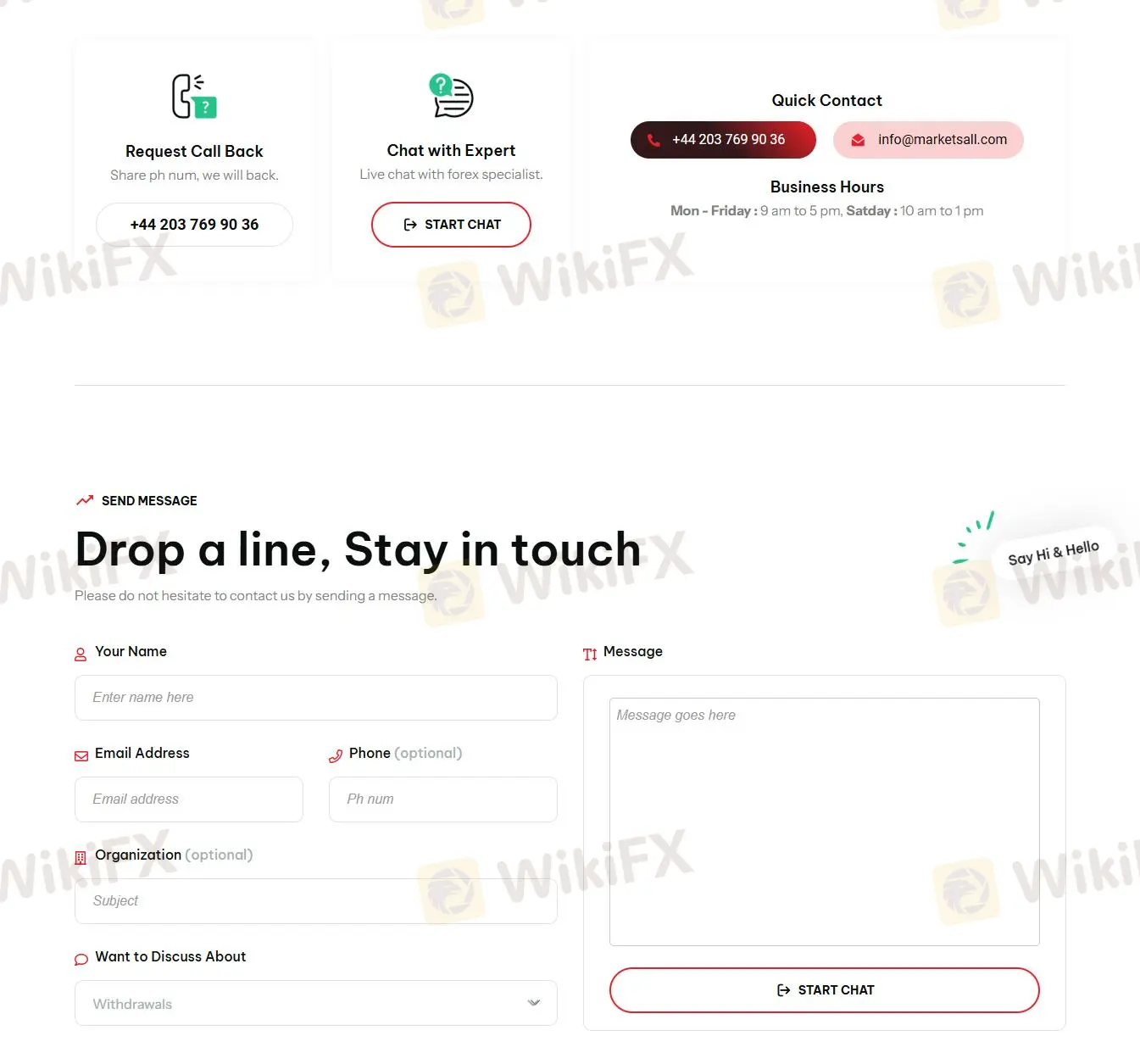 Kundensupport-Optionen
