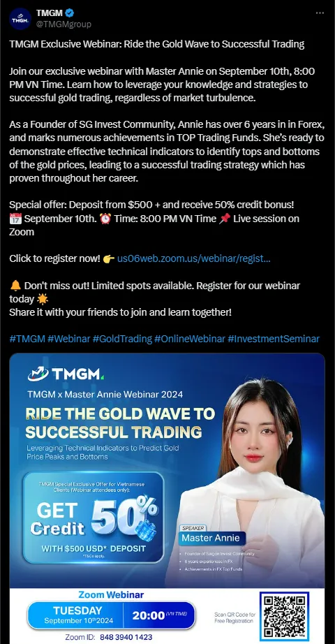TMGM Webinar Ride the Gold Wave to Successful Trading with Master Annie.png TMGM Webinar Ride the Gold Wave to Successful Trading with Master Annie.png