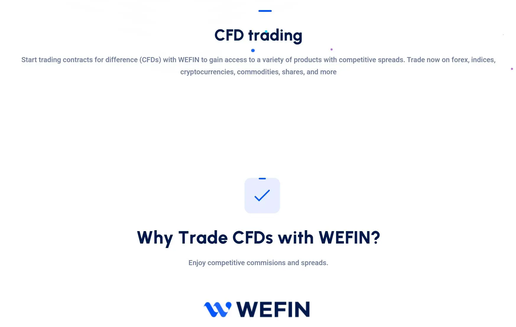 WEFIN 上可以交易什么？