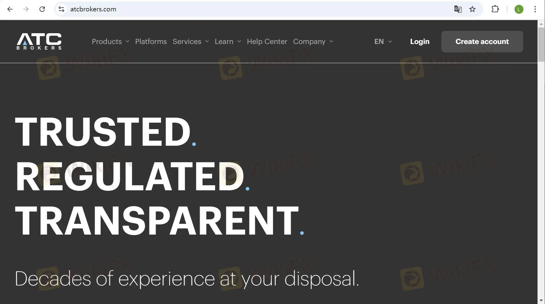 ATC BROKERS‘ homepage