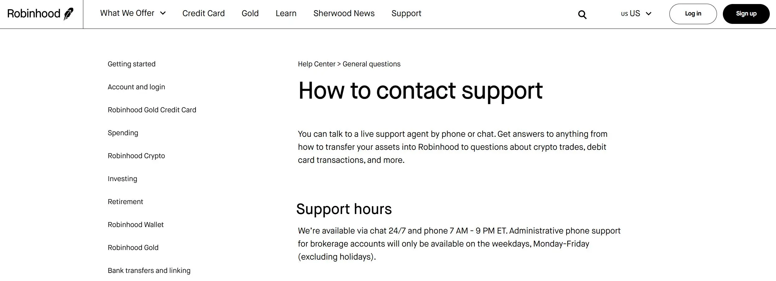 Robinhood's Dedicated Customer Suppor Robinhood's Dedicated Customer Suppor