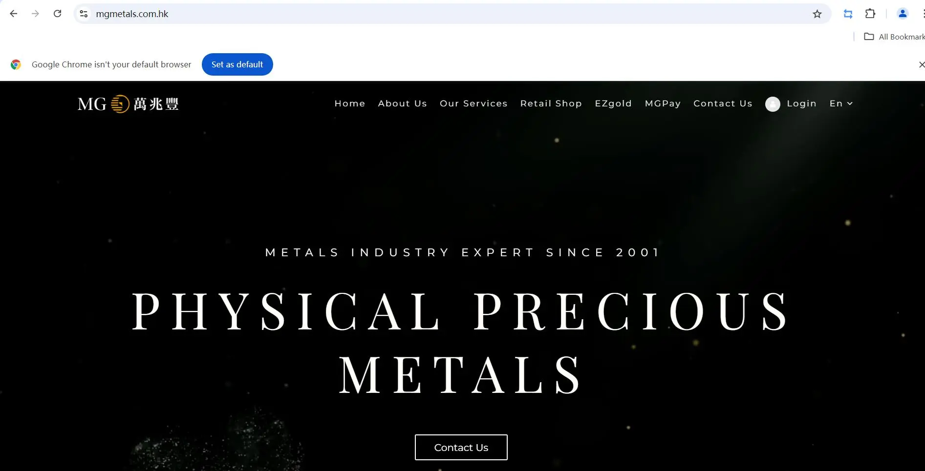 MGs homepage