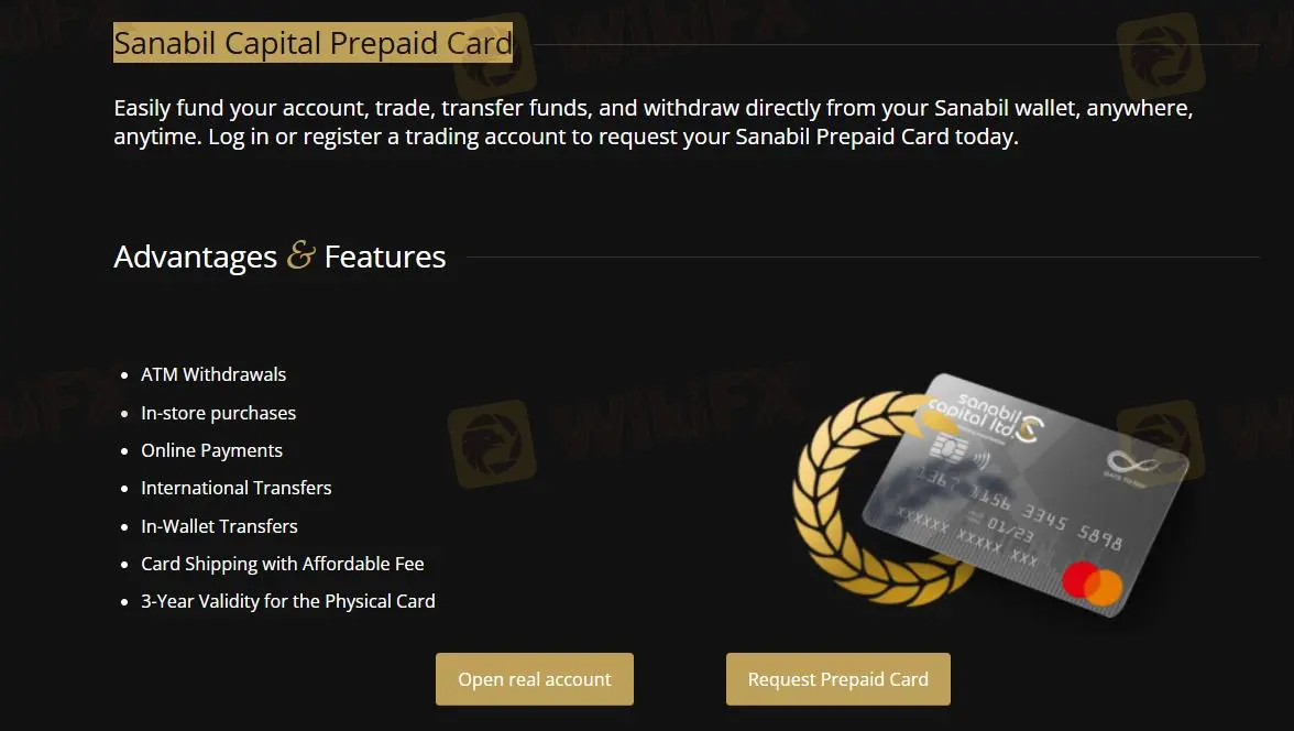 Tarjeta prepaga Sanabil Capital